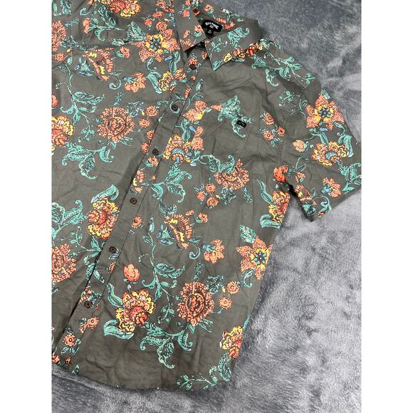 Men’s Billabong Floral Print Short-Sleeve Shirt Large – Excellent Condition - Picture 6 of 11